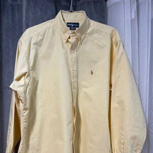 Ralph Lauren (Yellow) Long Sleeve Dress Shirt, size XL sleeve